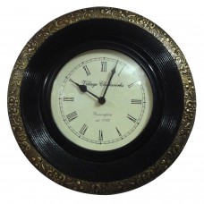 Brass Wooden Antique Wall Clock-12inch (Single Clock)